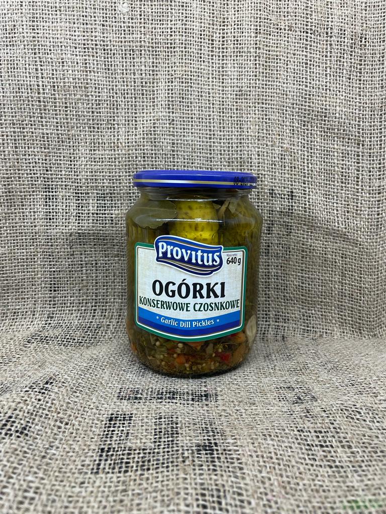 Ogorki konserwowe Czosnkowe Provitus 640ml