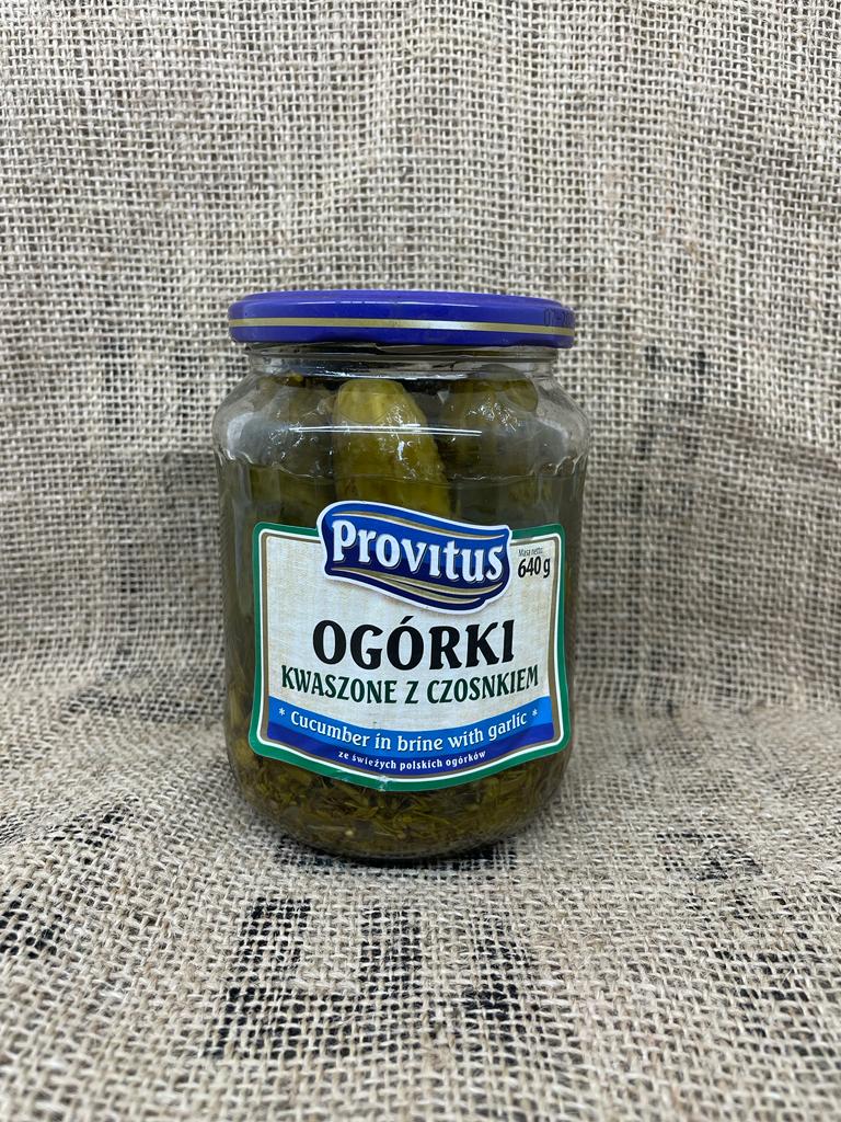 Ogorki kwaszone z Czosnkiem Provitus 640ml